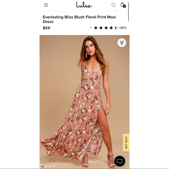 Lulus | Dresses | Everlasting Bliss Blush Floral Print Maxi Dress | Poshmark